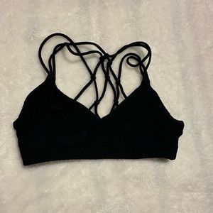 Black Strappy Lorna Jane Sports Bra
